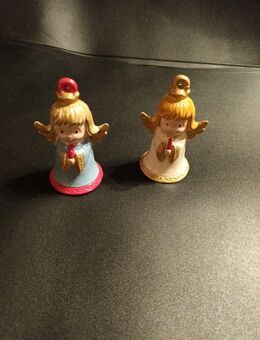 2 Engel ca. 7cm hoch Ton als Set zusammen. - Essen