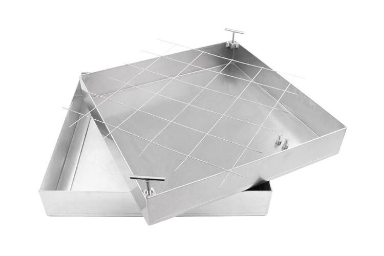 Schachtabdeckung Edelstahl SAP-40/5E auspflasterbar 400x400 mm - Hiddenhausen