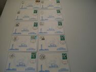 Briefmarken UNO, Vereinte Nationen, Wien, 10 weiße Karten - Erftstadt