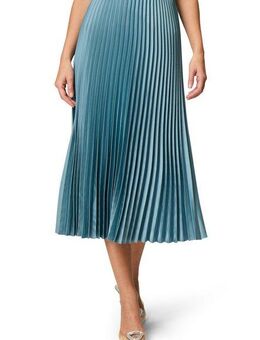 Zero Midirock zero Damen Satin-Rock Midi mit Plisseefalten Falten