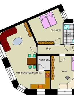 Wohnung 3,5 Zimmer Fußbodenheizung, Barrierefrei - Essen