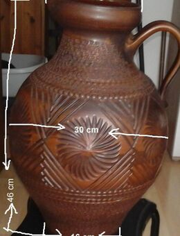 alte Bodenvase groß handarbeit Ton/keramik-- 7 kilo - Neuss