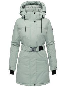 Navahoo Wintermantel Frostkuss 14 Warmer Damen Mantel mit abnehmbarer Kapuze und Taillengürtel
