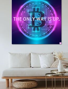 "The only way is up" - Statement-Print - Grossformat Kunstwerk auf Aluminium-Dibond Canvas - Jestetten