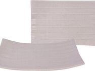 CreaTable Servierplatte Banana Leaf, Steinzeug, (Set, 2-tlg), Servier Set, Topaktueller „Streat Food“ Trend