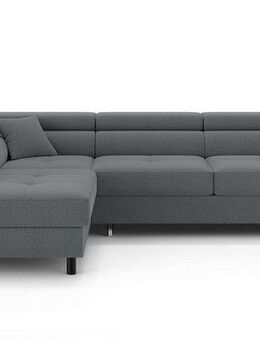 OTTO home Ecksofa AADEN Schlafsofa mit verstellbaren Kopfstützen, B/T/H: 254/199/90 cm, mit Bettfunktion und Bettkasten, Ottomane rechts/links bestellbar