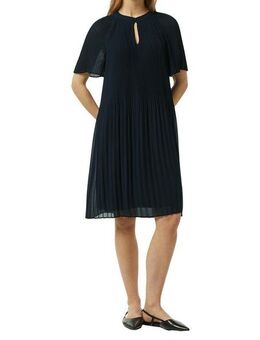 comma Midikleid aus Chiffon, mit Plissee-Falten