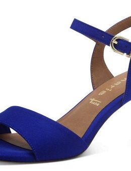 Tamaris Sandalette, Trichterabsatz, Abendschuh mit verstellbarem Fesselriemchen