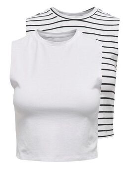 ONLY Crop-Top ONLCHOICE S/L 2-PACK TOP BOX JRS (Packung, 2-tlg)