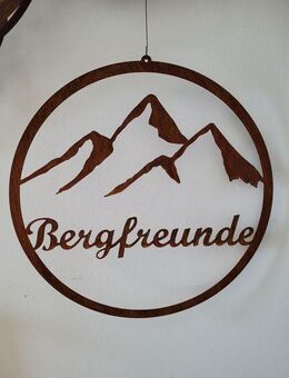 Schild "Bergfreunde " Ring Edelrost - Kraftisried