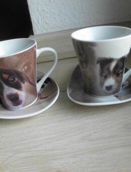 2 Porzellan Tassen Hunde Fototassen Kaffeetassen zus. 4,- - Flensburg