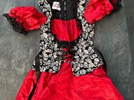 Piratin Kleid Kostüm gr. S rot schwarz mit Totenköpfen - Menden (Sauerland) Zentrum