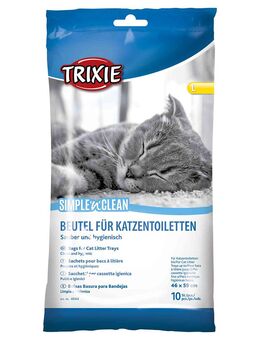 Trixie Cleany Cat Katzentoilette mit Rand Passende Toilettenbeutel, 10 Stück