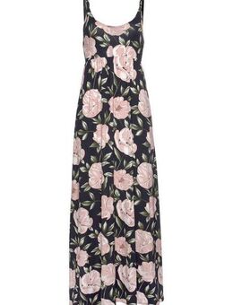 s.Oliver Maxikleid mit tiefem Rückenausschnitt, Sommerkleid im Alloverprint, Strandkleid