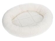 Kuschelbett Fluffy 2in1 - wollweiß: L 50 x B 42 x H 7,5 cm