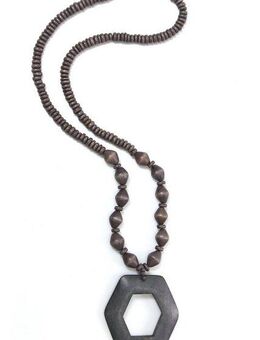 COLLEZIONE ALESSANDRO Lange Kette Regina, sechseckiger Behang