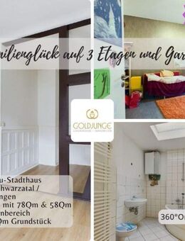 SITZENDORF: Vermietung Charmantes Altbau-Stadthaus im Schwarzatal auf drei Wohnetagen mit Garten & Stellplatz - Sitzendorf