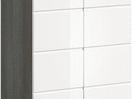 INOSIGN Kommode Rumba, Breite 60cm, in Rauchsilber Nachbildung/ Weiß Hochglanz, Kommode, Sideboard, Schrank