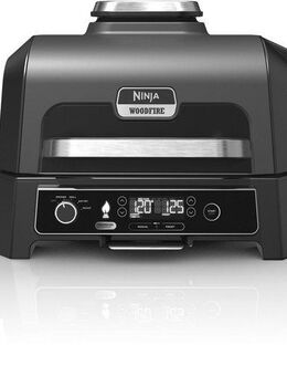 NINJA Elektrogrill Woodfire OG850EU, 1700 W, Outdoor Grill, Smoker und Heißluft-Fritteuse