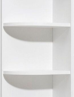 Saphir Eckregal Quickset 335 Abschlussecke für Hängeschrank, 30,7 cm breit, 70 cm hoch, 2 feste Böden, Regal in Weiß, Badezimmerhängeregal