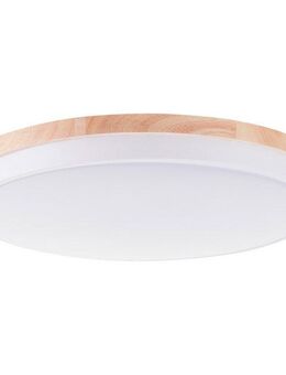 Brilliant LED Deckenleuchte Baarlo, CCT - über Fernbedienung, Dimmfunktion, Nachtlichtfunktion, Timerfunktion, LED fest integriert, warmweiß - kaltweiß, Ø 50 cm, 4500 lm, 3000-6500 K, dimmbar, Fernbedienung, Holz/Metall