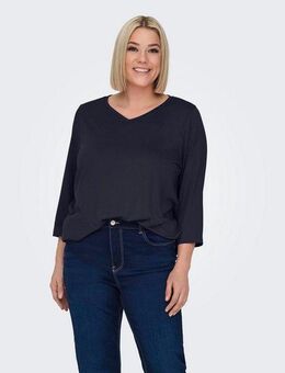 ONLY CARMAKOMA 3/4-Arm-Shirt CARCARLINNE V-NECK 3/4 TOP JRS BF