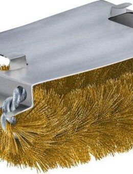 RÖSLE Reinigungsbürste SlideX, 25392, für emaillierte und verchromte Grillroste, Ersatzbürste Brass für die Barbecue-Reinungsbürste