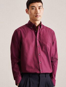 seidensticker Businesshemd Regular Regular Langarm Button-Down-Kragen Uni