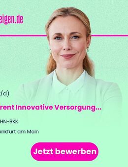 Referent Innovative Versorgungsangebote (m/w/d) - Frankfurt (Main)
