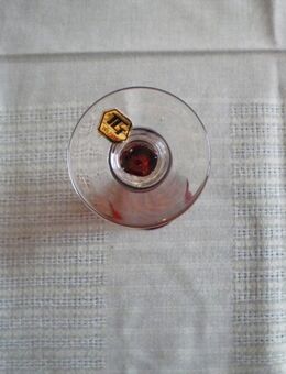TLT?-Buntglas-Vase,Struktur,Alt,ca. 21 cm hoch,ca. -5 cm Dm. - Linnich