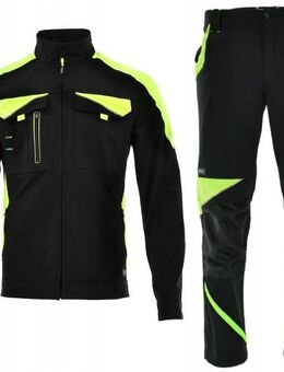 Premium ARBEITSHOSE mit Jacke Set für Montagearbeiter neon Set2 - Wuppertal