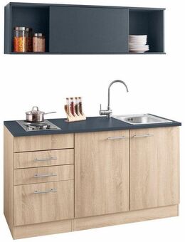 OPTIFIT Pantryküche Mini, Breite 150 cm, mit Kochfeld und Einbau-Spülbecken