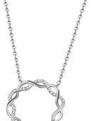 Firetti Kette mit Anhänger Schmuck Geschenk Silber 925 Halsschmuck Halskette Kreis Infinity, mit Zirkonia (synth) in 00000