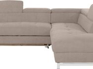 COTTA Ecksofa Chef L-Form, mit Kopfteilverstellung, edle Metallkufen, wahlweise mit Bettfunktion