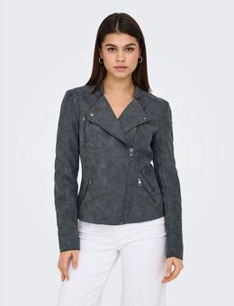 ONLY Lederimitatjacke ONLAVA FAUX LEATHER BIKER OTW NOOS mit Biker-Details