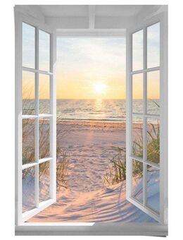 Reinders! Poster Sonnenuntergang durch das Fenster