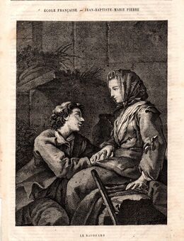 Alte Grafik : Ecole francaise - Jean - Baptiste - Marie Pierre , Le savoyard , Blattgröße 30,5cm x 21cm , M400 - Görlitz