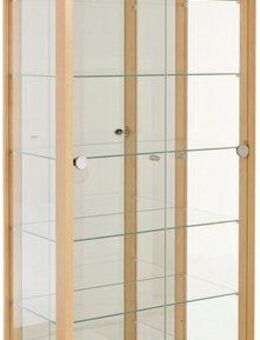 fif möbel Vitrine OPTIMA Standvitrine/Glasvitrine 2x Glastür,perfekt für Sammler,Sammlervitrine