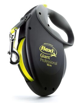 flexi Leine 10m Giant Professional Gurt-Leine schwarz / neongelb,