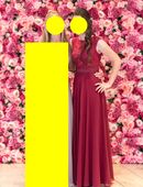 Kleid - Abiball - Farbe bordeaux/dunkelrot - Gr. 36 lang in 53757