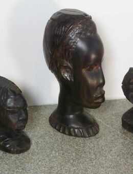 3 Dekofiguren Afrika Holzfiguren Holz Figuren dunkel Schnitzkunst Deko zus. 12,- - Flensburg
