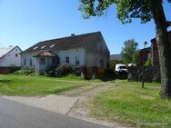 Gransee-Neulögow: Bauernhaus im Dornröschenschlaf, teilsaniert, 2 Nebengebäude auf 3.000 m² Grund - Gransee