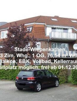 Stade-Wiepenkathen: 3 Zimmerwohnung mit Balkon - Stade (Hansestadt)