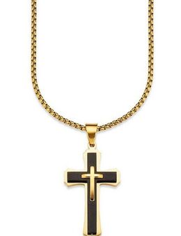 Bruno Banani Kette mit Anhänger Schmuck Geschenk Halskette Kreuz Venezianerkette