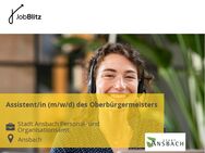 Assistent/in (m/w/d) des Oberbürgermeisters - Ansbach