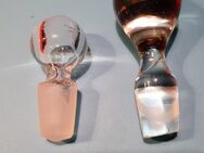 2 alte Glas-Bleikristall Karaffen-Flaschenverschlüsse - Bedburg
