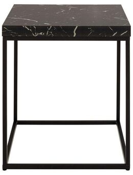 ACTONA GROUP Couchtisch Barossa Wohnzimmertisch, Beistelltisch, Quadratisch, Sofatisch, Steinoptik, schwarze Stahlbeine, in weiteren Variationen, B: 40 cm