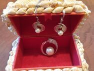 Perlen Kettenanhänger mit Ohrringen - Walkendorf