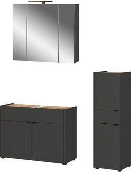 GERMANIA Badmöbel-Set Ameca, (3-St), Badezimmer-Set aus Waschbeckenunterschr., Spiegelschr. & Schrank