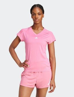 adidas Performance T-Shirt AEROREADY TRAIN ESSENTIALS MINIMAL BRANDING V-NECK Trainingsshirt, feuchtigkeitsabsorbierend mit V Ausschnitt